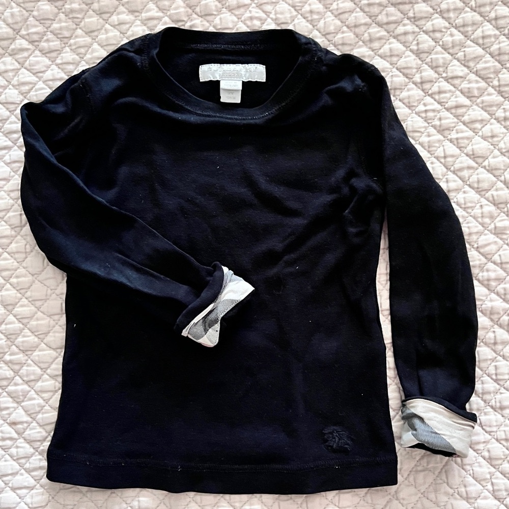 Burberry Long Sleeve Shirt w/ Nova Check cuffs (2T)